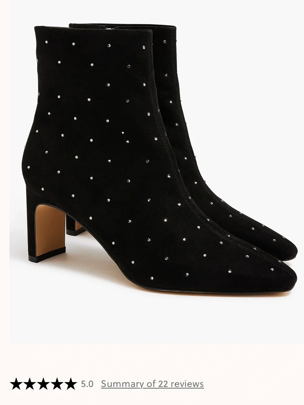 J. Crew Black Studded Vegan Suede Ankle Booties